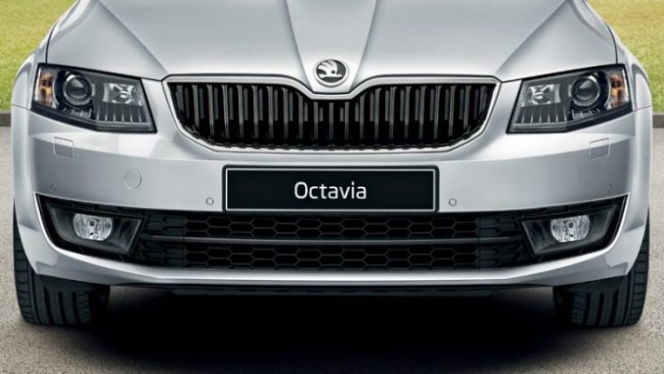 шкода октавия вид спереди