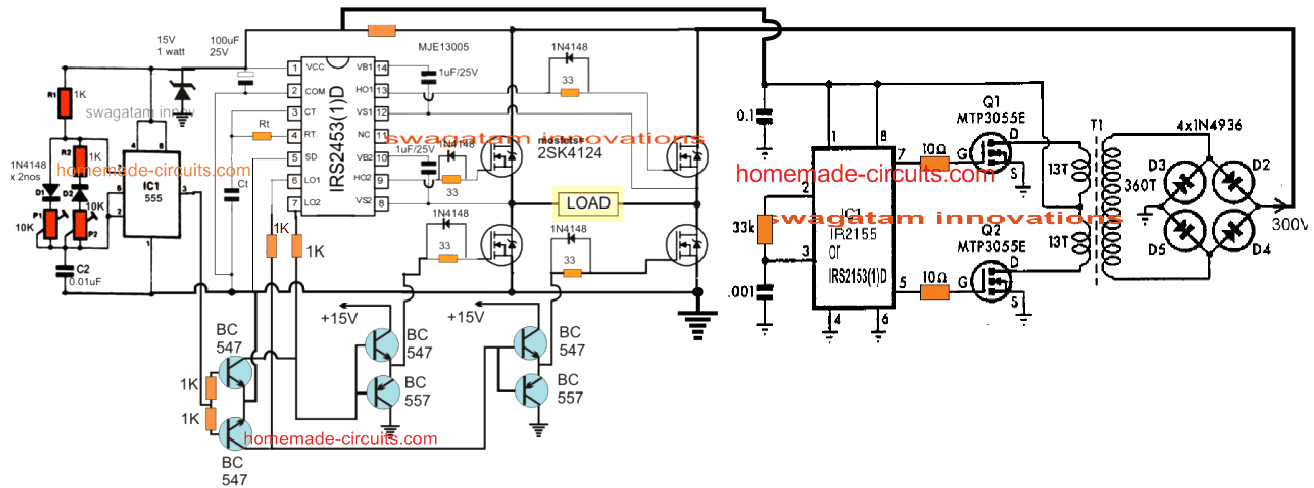 310 V DC to 220V AC Converter circuit